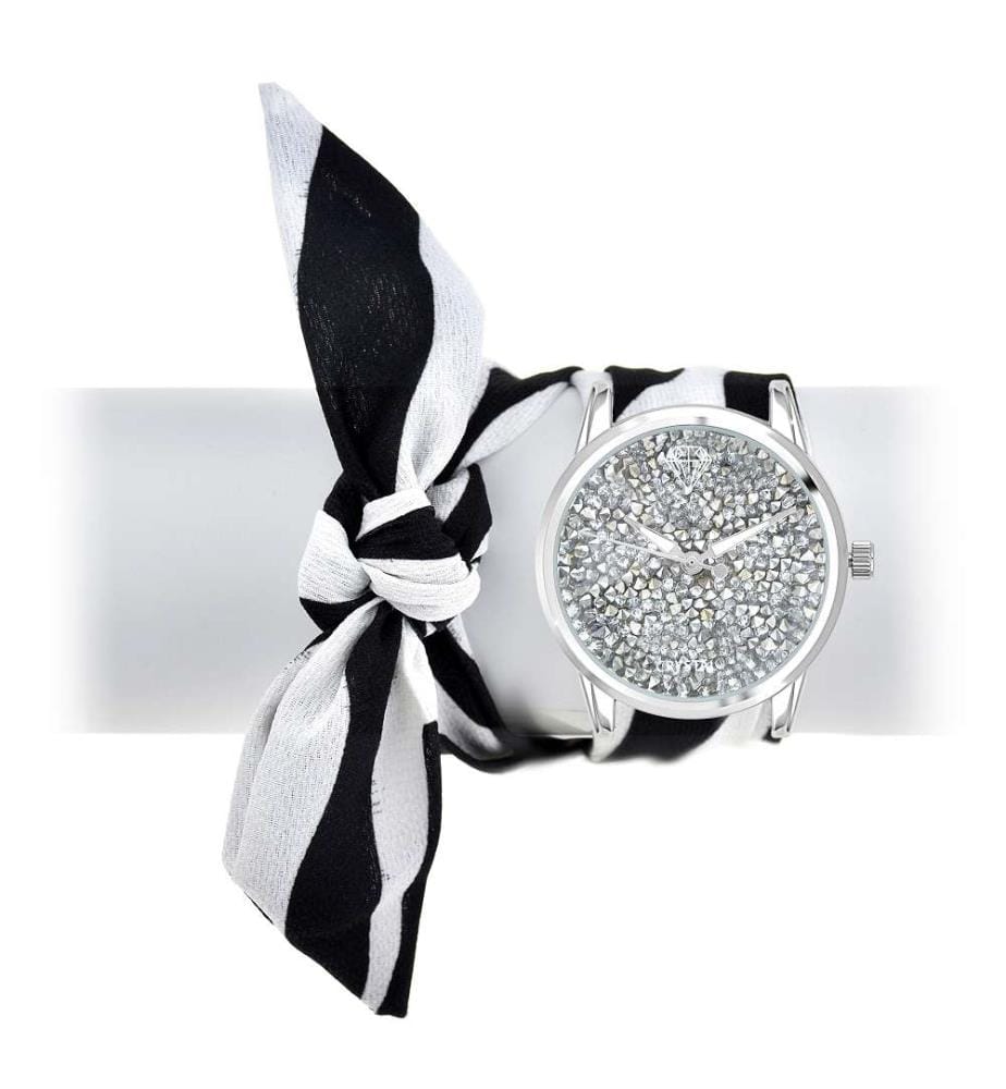 Armbanduhr mit Halstuch - Schwarz