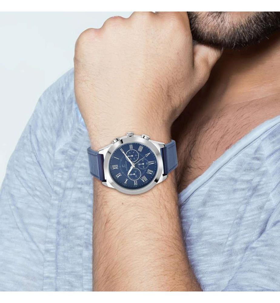Orologio al quarzo in ottone - Blu