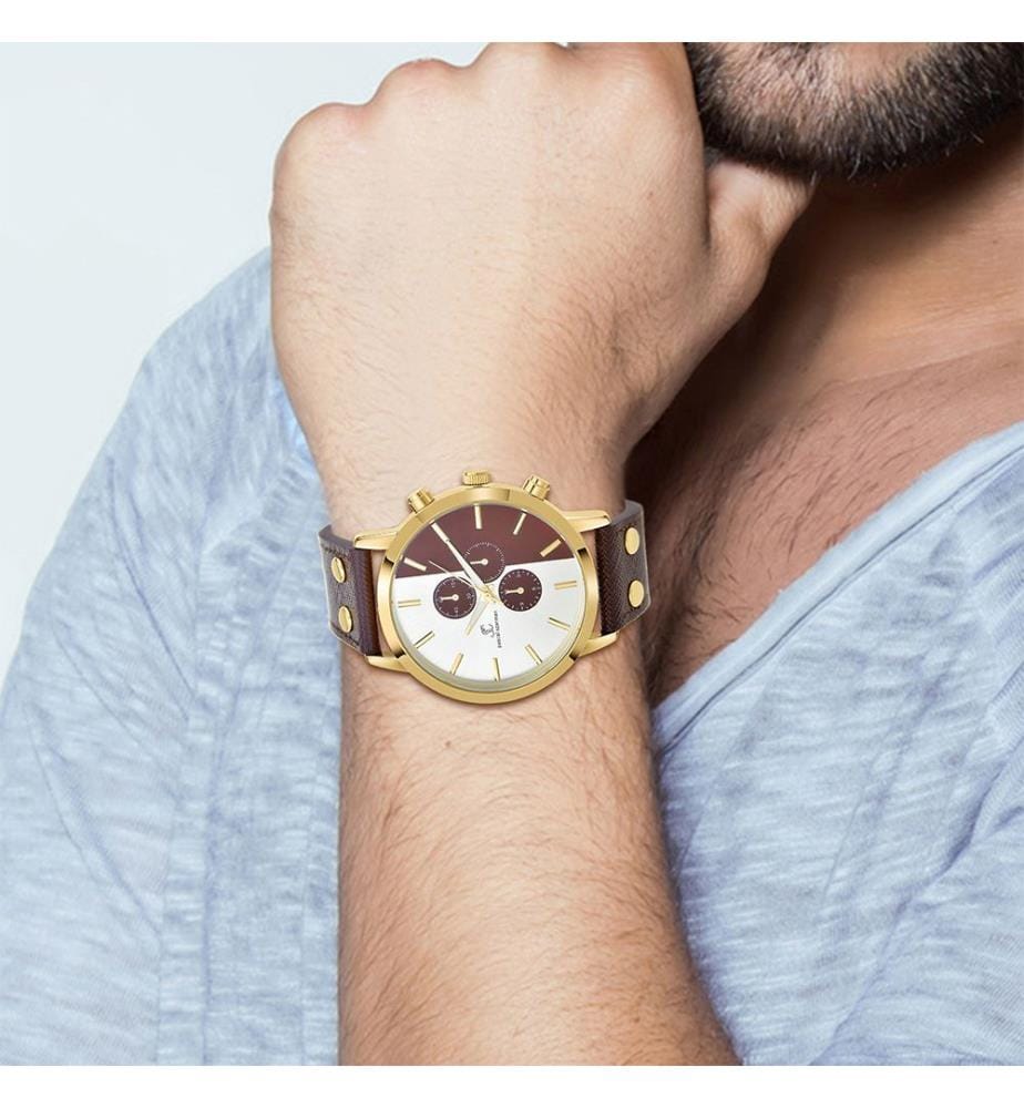 Orologio al quarzo da uomo Pascal Szerman - Marrone