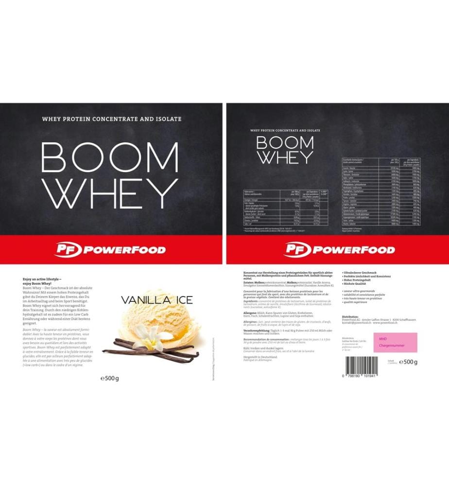 PowerFood One - Pulver One Boom Whey Vanille 500 g