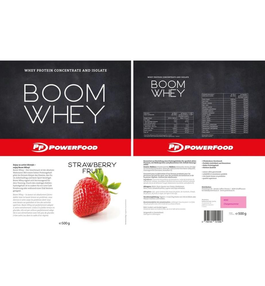 PowerFood One - Pulver One Boom Whey Erdbeere 500 g