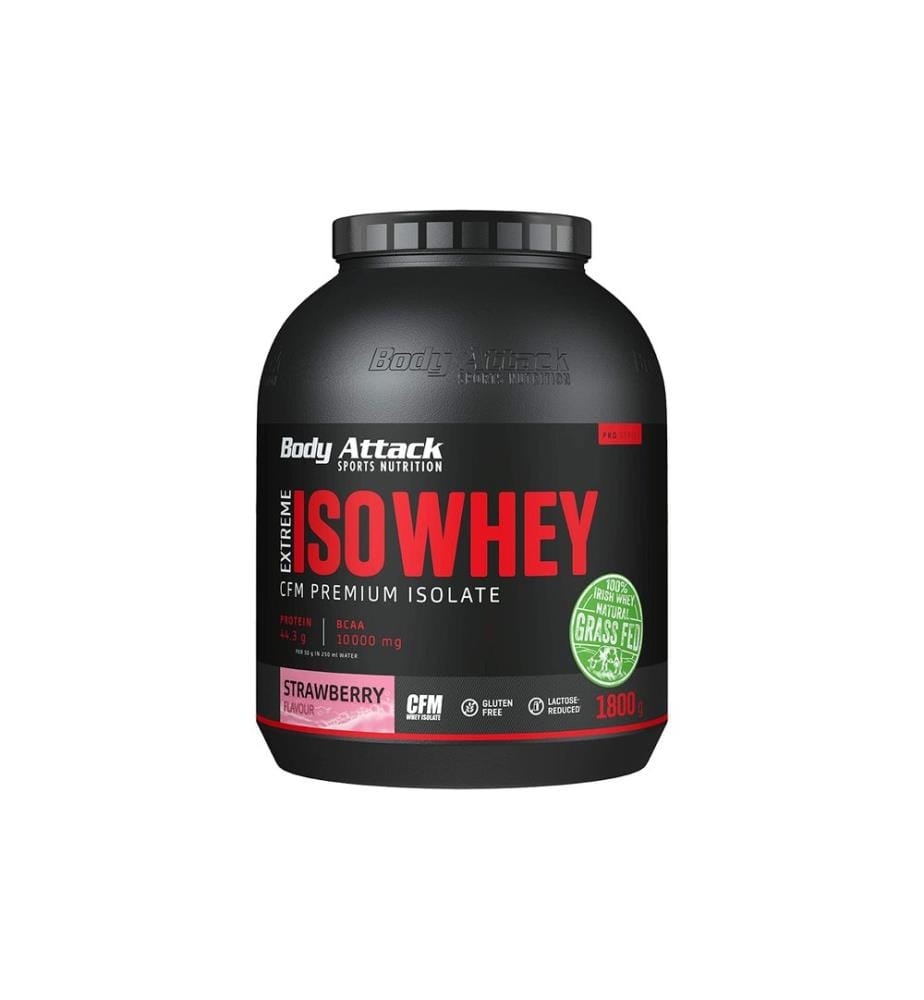 Body Attack - Pulver Extreme Iso Whey Professional Erdbeere 1800 g