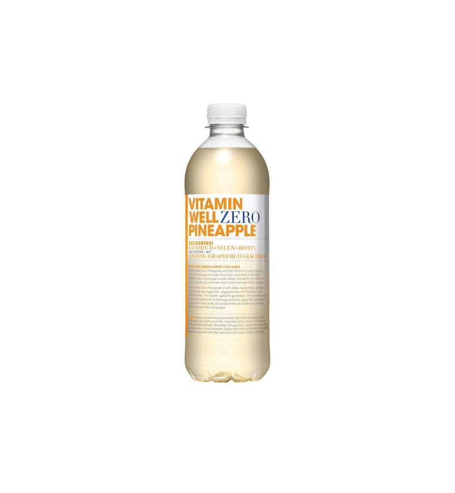 VITAMIN WELL - Sportgetränk Zero Pineapple 12 x 0.5 l, zuckerfrei
