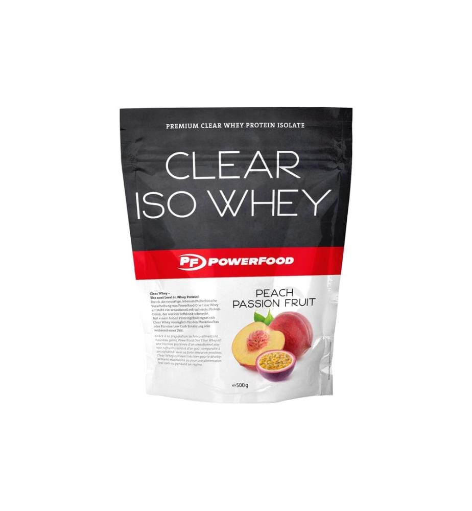 PowerFood One - Poudre Clear Iso Whey Fruit de la passion/Pêche 550 g
