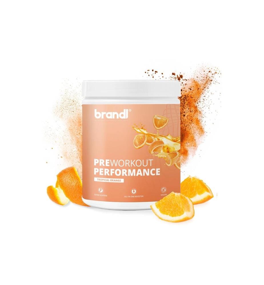 Brandl-Nutrition - Pre-Workout Booster All-in-One ohne Koffein Orange 500 g