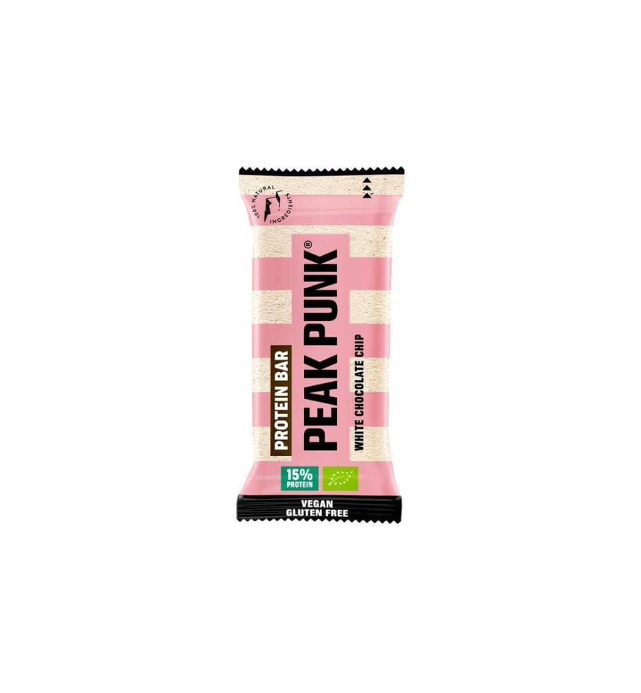 PEAK PUNK - Bio Protein Bar White Chocolate Chip 12 x 55 g