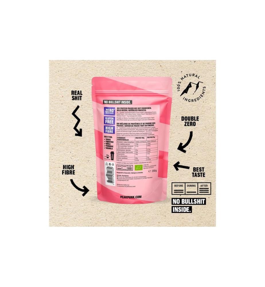 PEAK PUNK - Bio High-Protein Shake Erdbeere 250 g