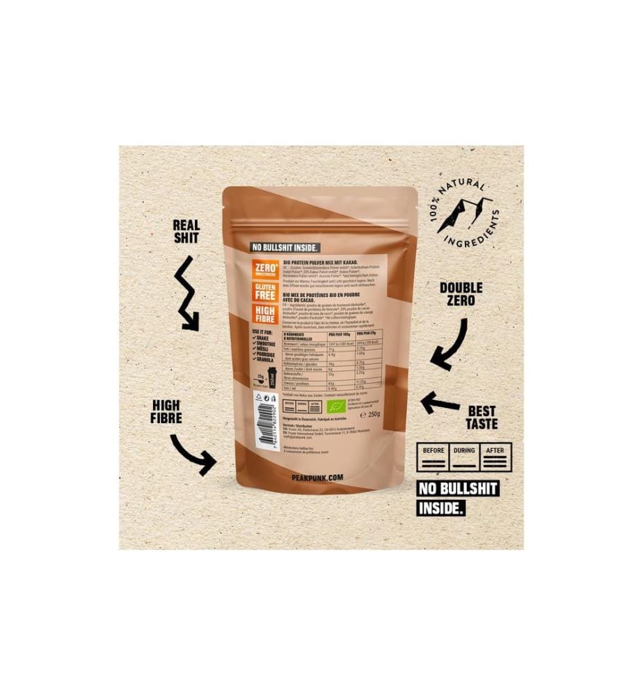 PEAK PUNK - Bio High-Protein Shake Schokolade 250 g