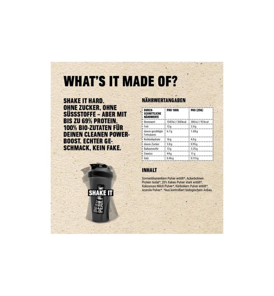 PEAK PUNK - Bio High-Protein Shake Schokolade 250 g