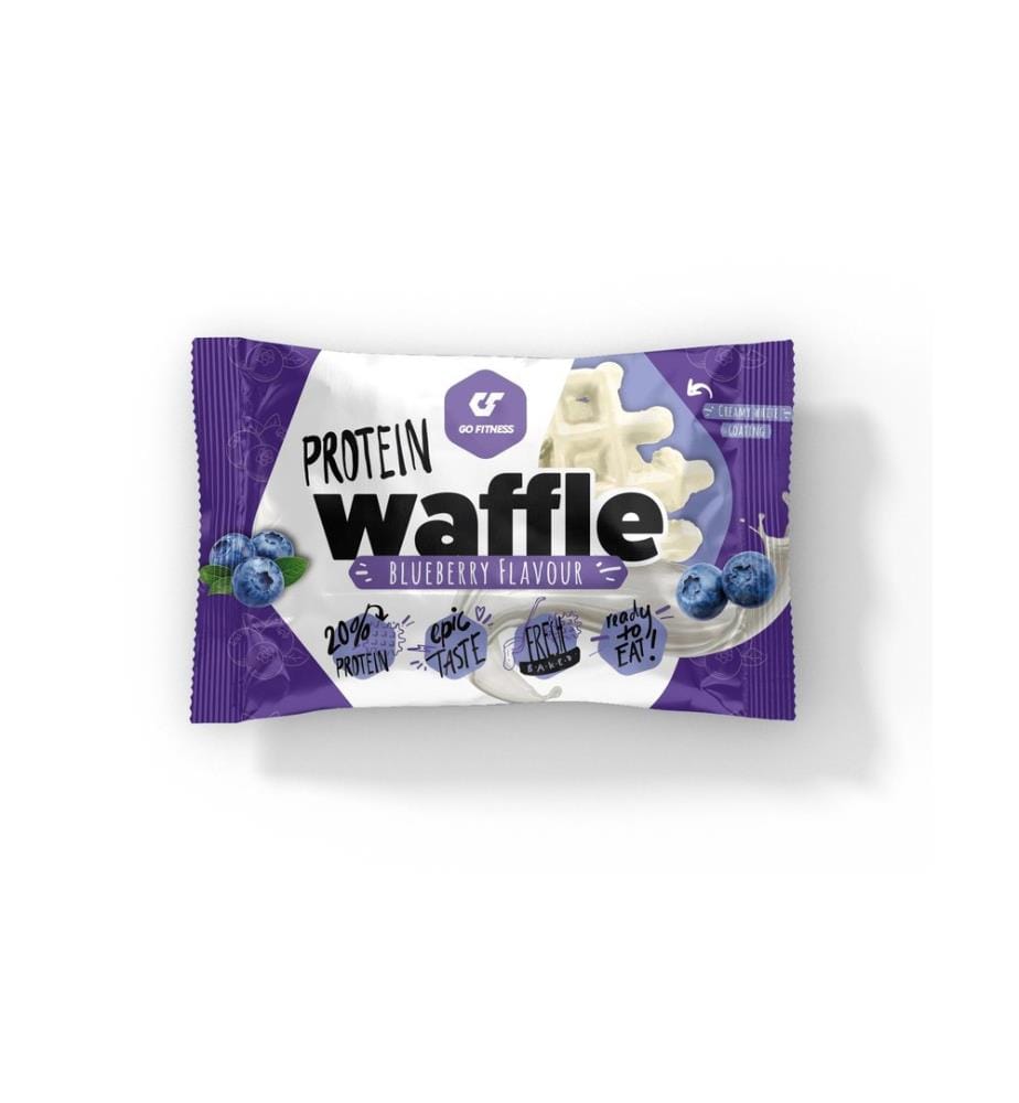 Go Fitness - Barre Nutrition Protein Waffle Blueberry Myrtilles, 1 x 50 g