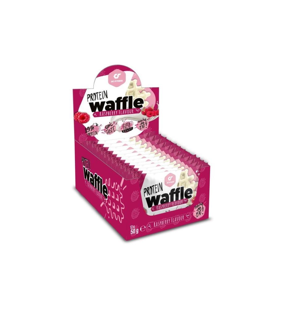 Go Fitness - Barre Nutrition Protein Waffle Raspberry 12 x 50g