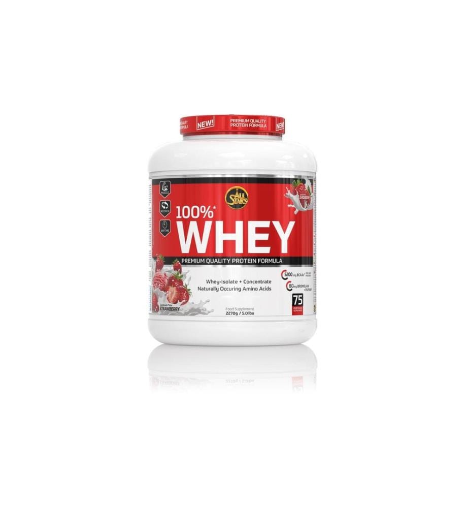 All Stars - Poudre 100% Whey Fraise 2270 g
