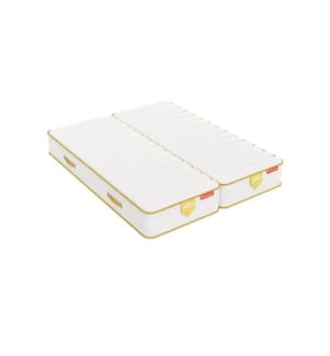 Set mit 2 miteinander verbindbaren TWINS-Matratzen 90 x 200 mit Taschenfedern – HGOLD 25 cm