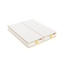 Set di 2 materassi TWINS collegabili 90 x 200 molle insacchettate e schiuma PU ad alta densità - HGOLD 22 cm