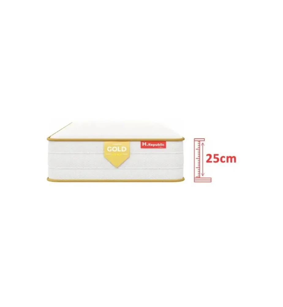 Materasso 90 x 200 con molle insacchettate - HGOLD 25 cm