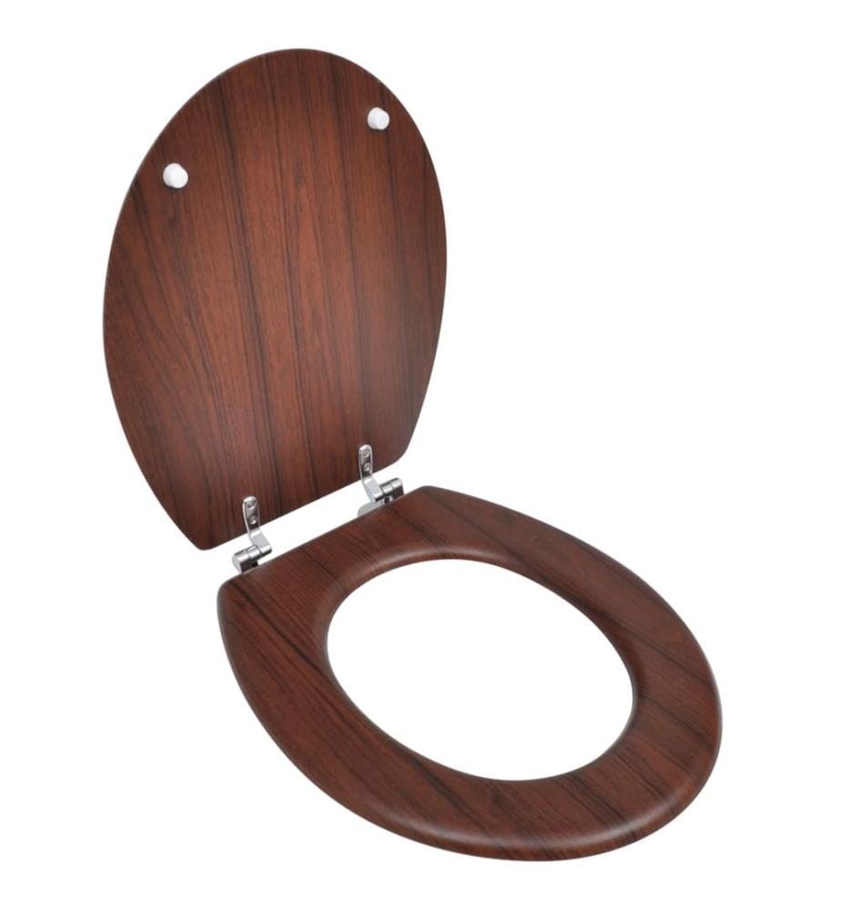 Toilettensitz MDF Deckel Schlichtes Design Braun