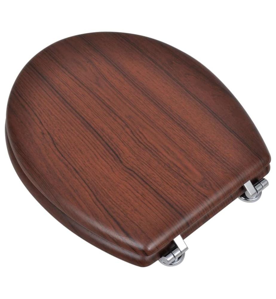 Toilettensitz MDF Deckel Schlichtes Design Braun