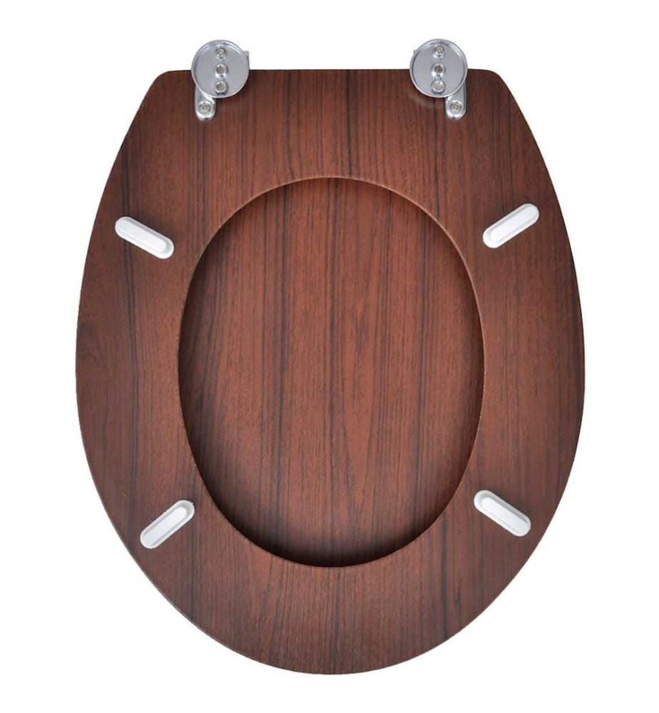 Toilettensitz MDF Deckel Schlichtes Design Braun