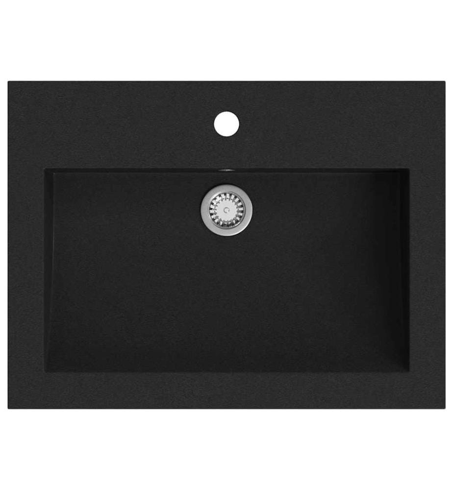 Granitbecken 600×450×120 mm Schwarz