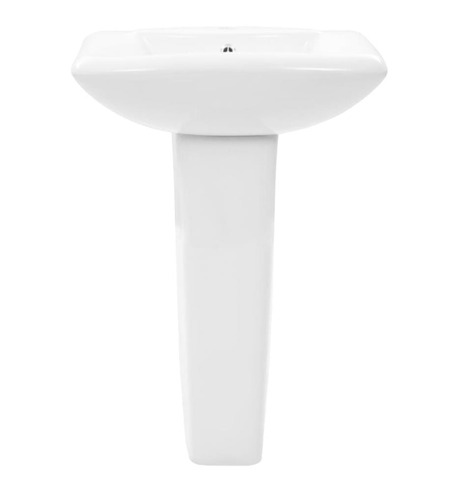 Freistehendes Waschbecken mit Säule Keramik Weiss 580x470x200 mm