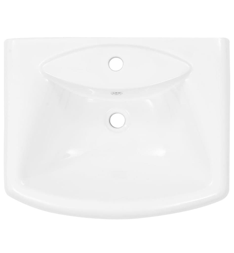 Freistehendes Waschbecken mit Säule Keramik Weiss 580x470x200 mm
