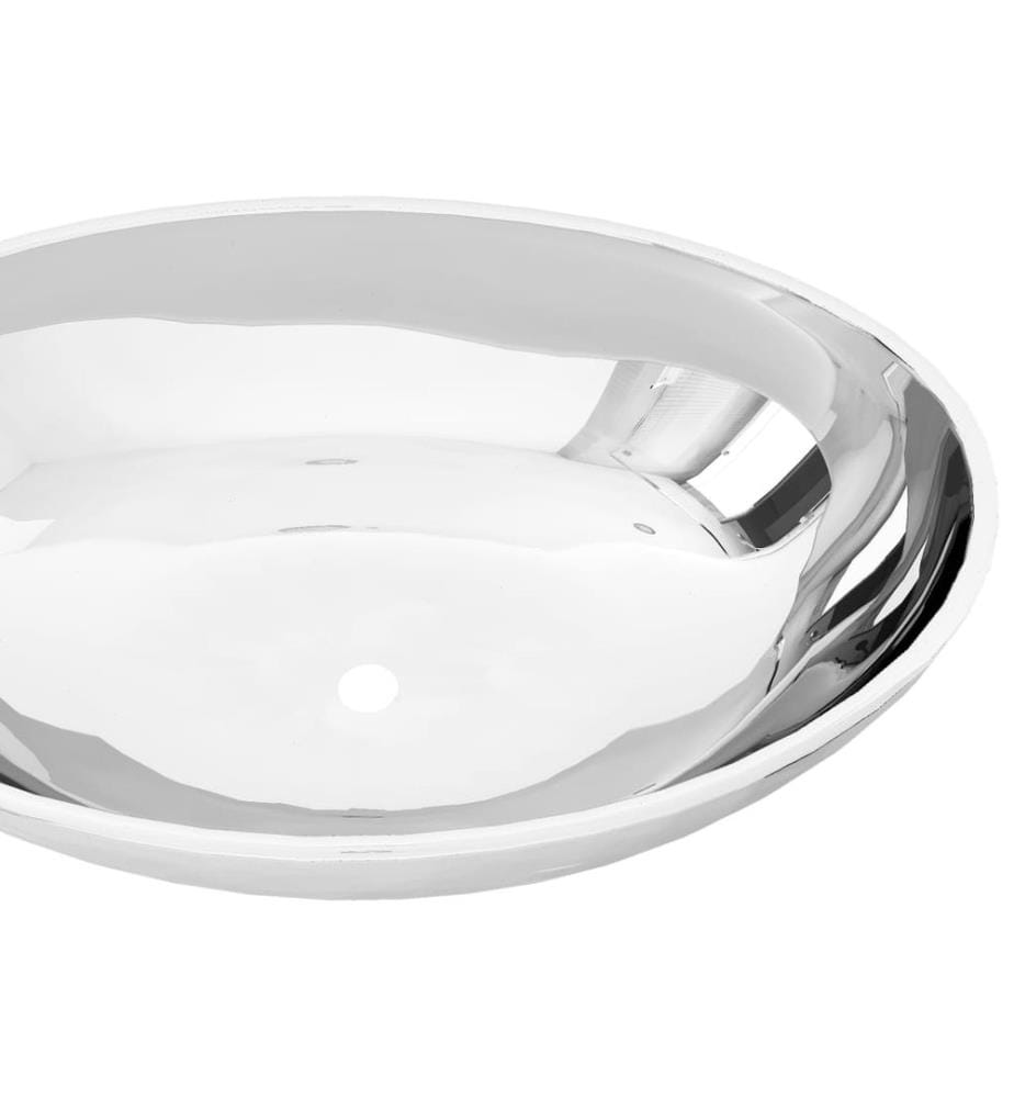 Waschbecken 40 x 33 x 13,5 cm Keramik Silber