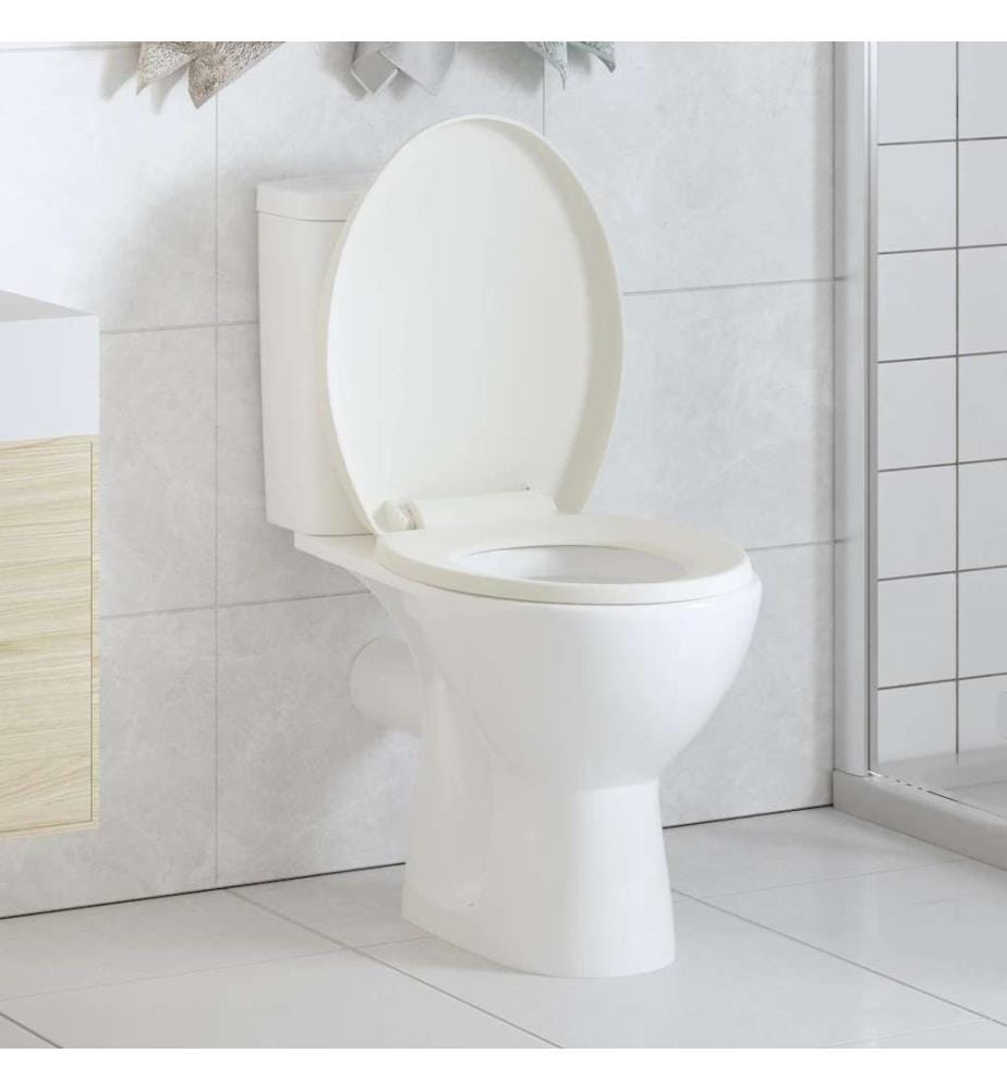 Abattant WC à fermeture en douceur Libération rapide Blanc