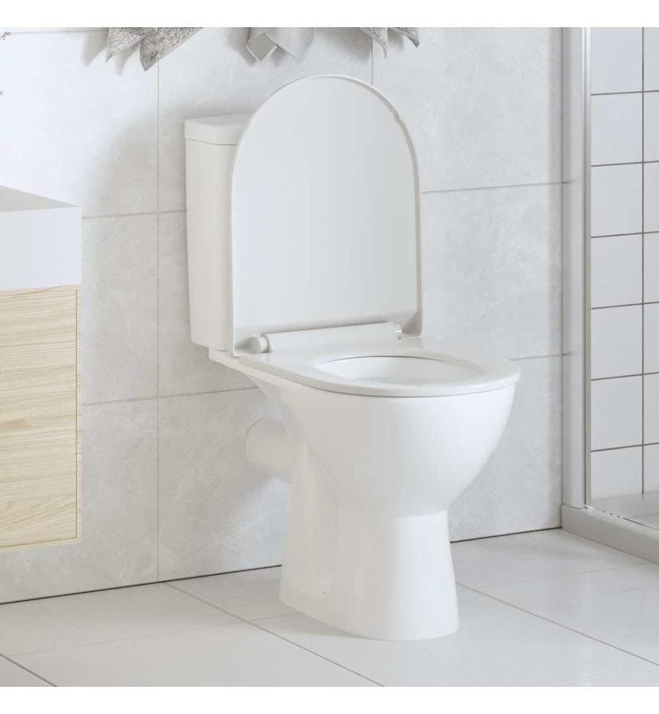 Abattant WC à fermeture en douceur Libération rapide Blanc