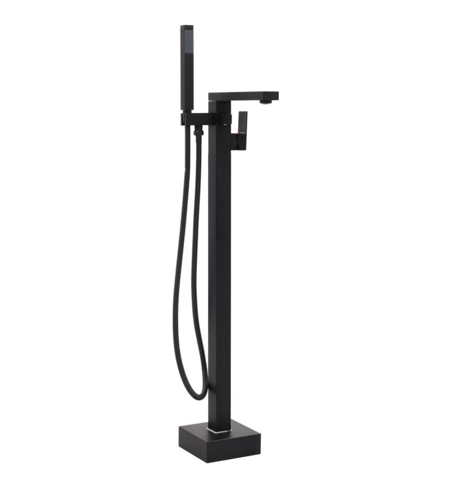 Robinet de baignoire sur pied Noir Acier inoxydable 90 cm