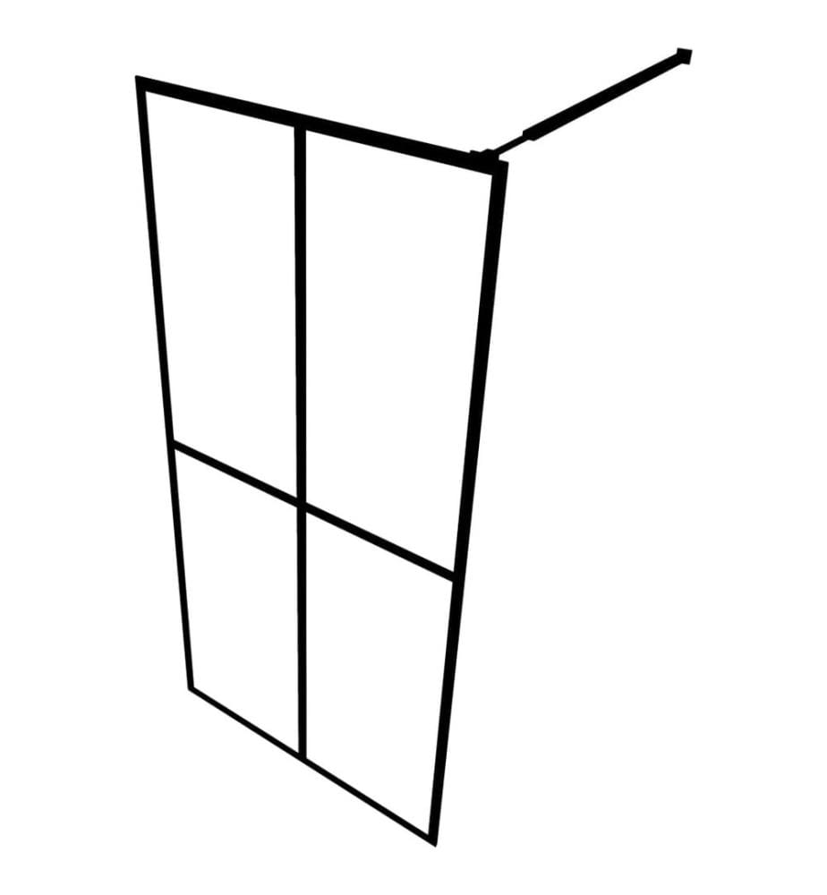 Duschwand für Walk-in Dusche Mattes Sicherheitsglas 80x195 cm