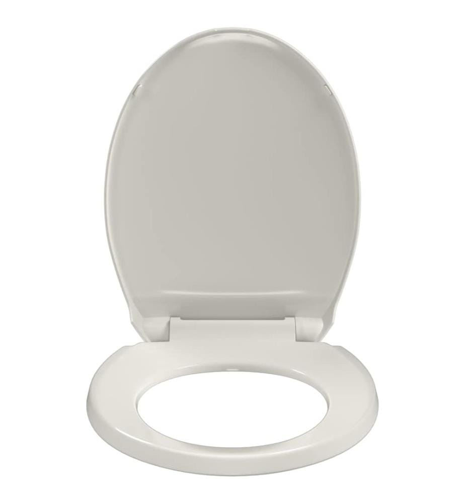Toilettensitz mit Absenkautomatik Quick-Release Hellgrau Oval