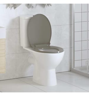 Toilettensitz mit Absenkautomatik Grau Oval