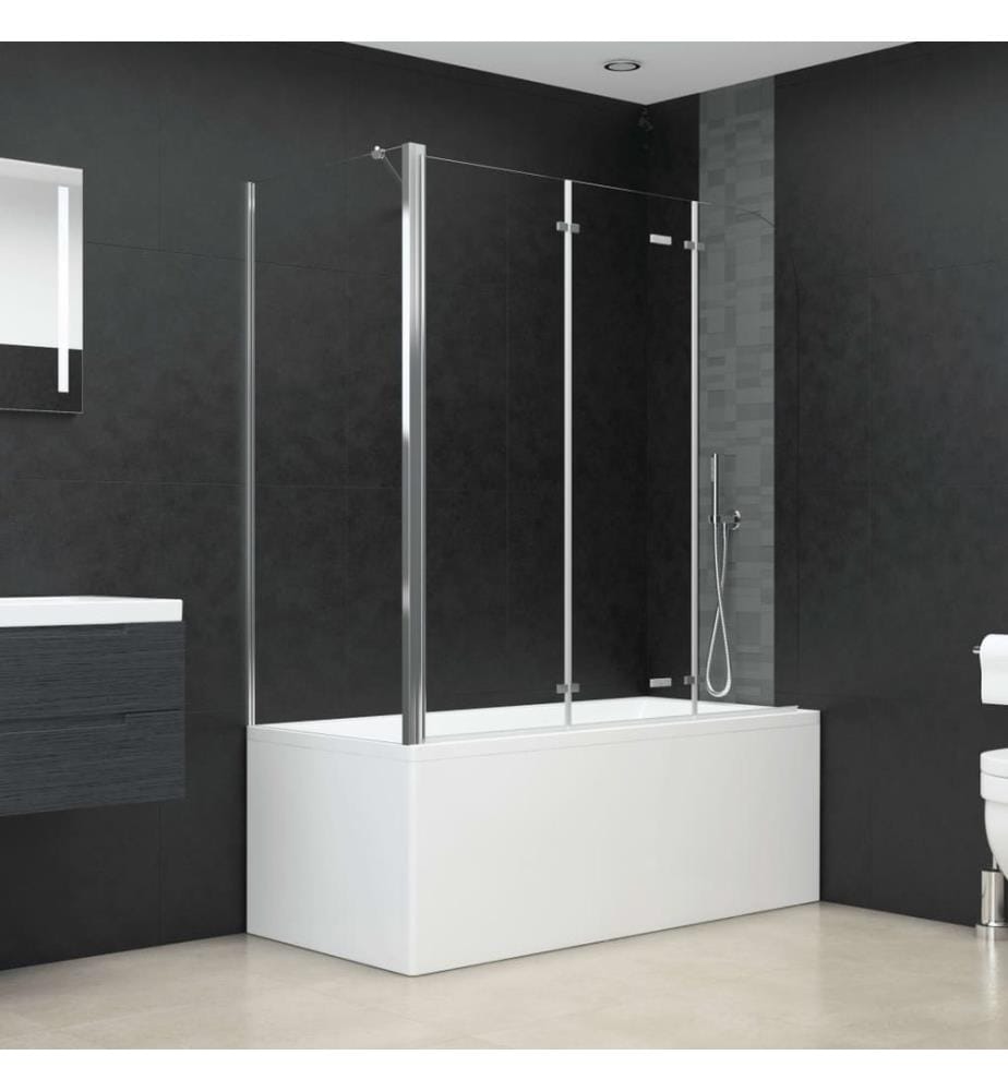 Duschabtrennung 120x69x130 cm Hartglas Transparent