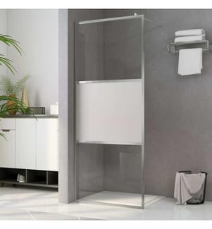 Begehbare Duschwand mit Halbmattiertem ESG-Glas 100x195cm