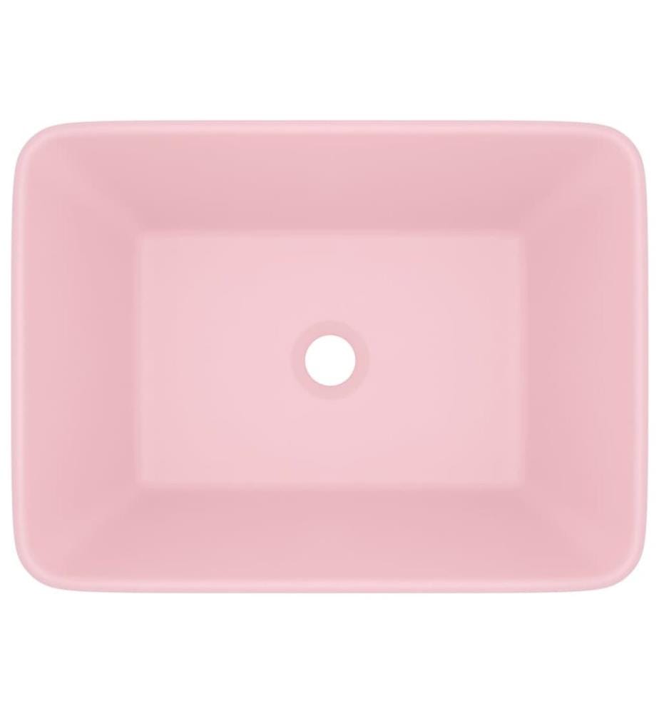 Lavabo de luxe Rose mat 41x30x12 cm Céramique