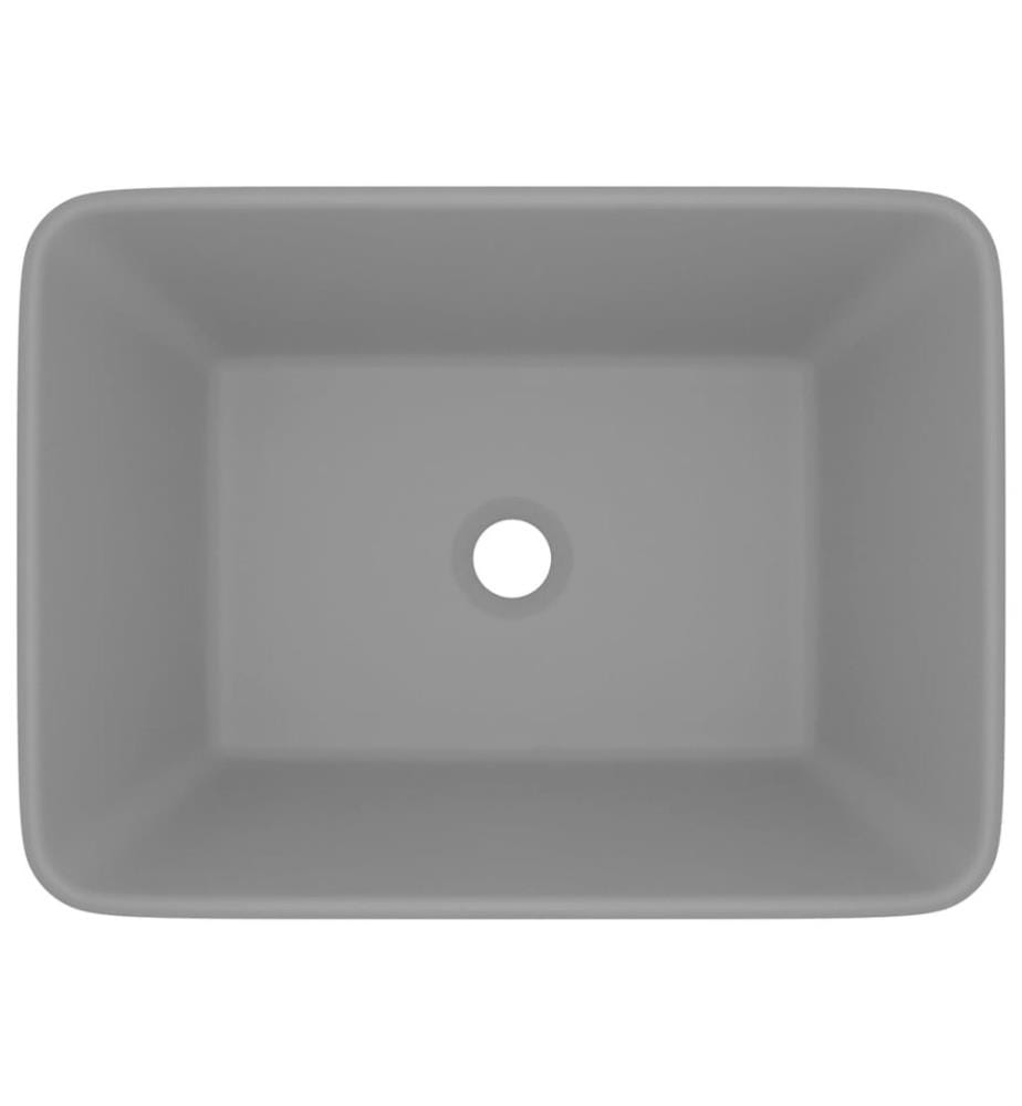 Lavabo de luxe Gris clair mat 41x30x12 cm Céramique