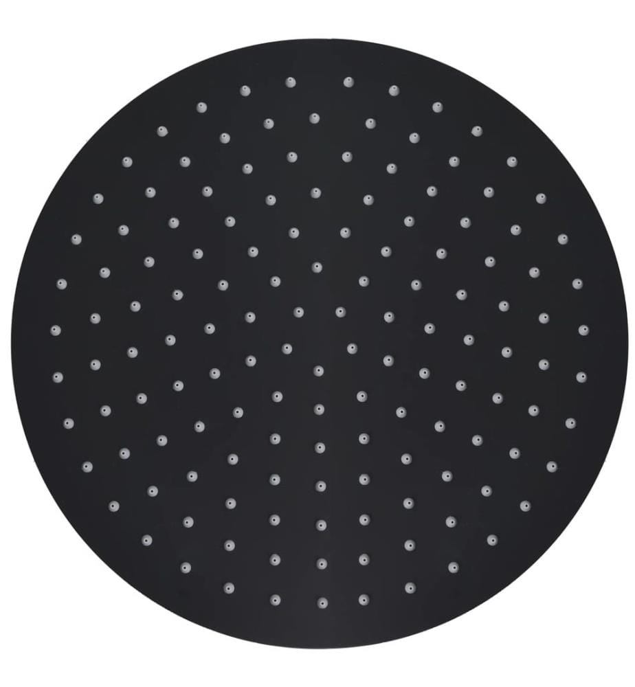 Regenbrause Edelstahl 30 cm Rund Schwarz