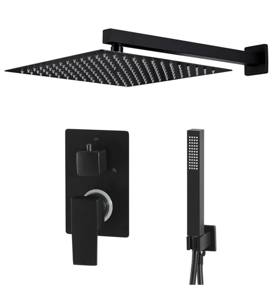 Duschsystem Edelstahl 201 Schwarz