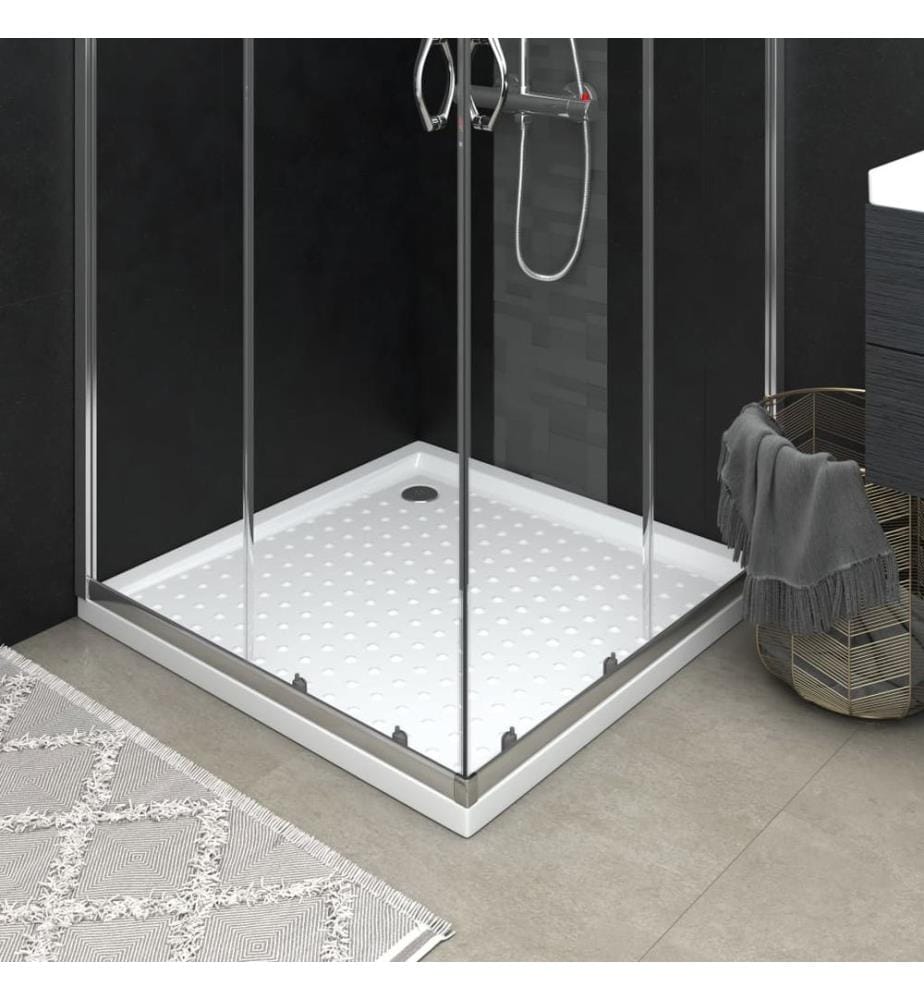 Duschwanne Anti-Rutsch Weiss 90x90x4 cm ABS