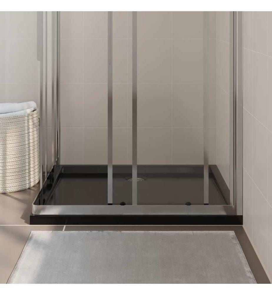 Duschtasse ABS Rechteckig Schwarz 80x90 cm