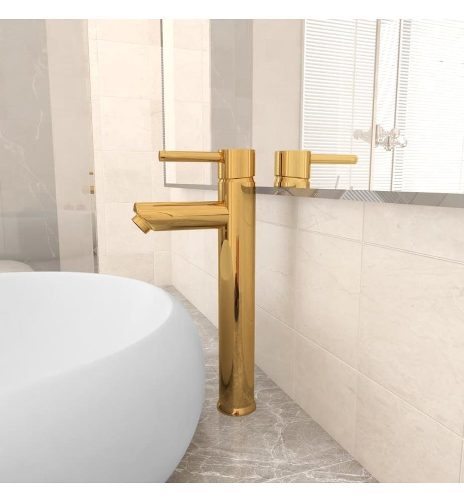 Badezimmer Mischbatterie Golden 12x30 cm