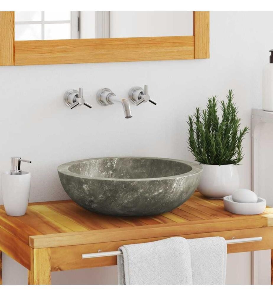 Lavabo Gris Ø40x12 cm Marbre