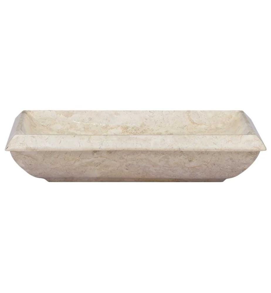 Waschbecken Creme 50x35x10 cm Marmor