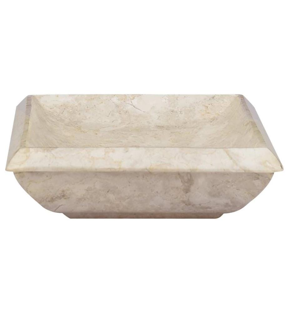 Waschbecken Creme 50x35x10 cm Marmor