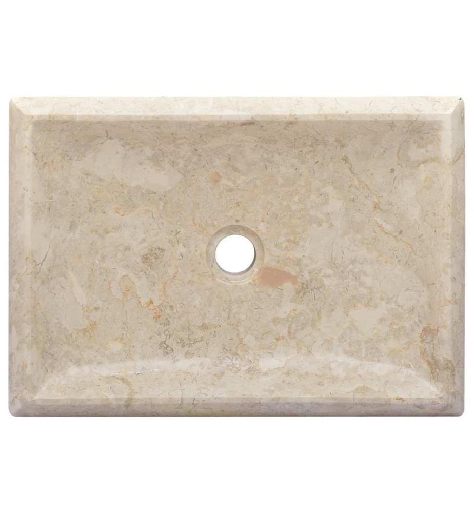 Waschbecken Creme 50x35x10 cm Marmor