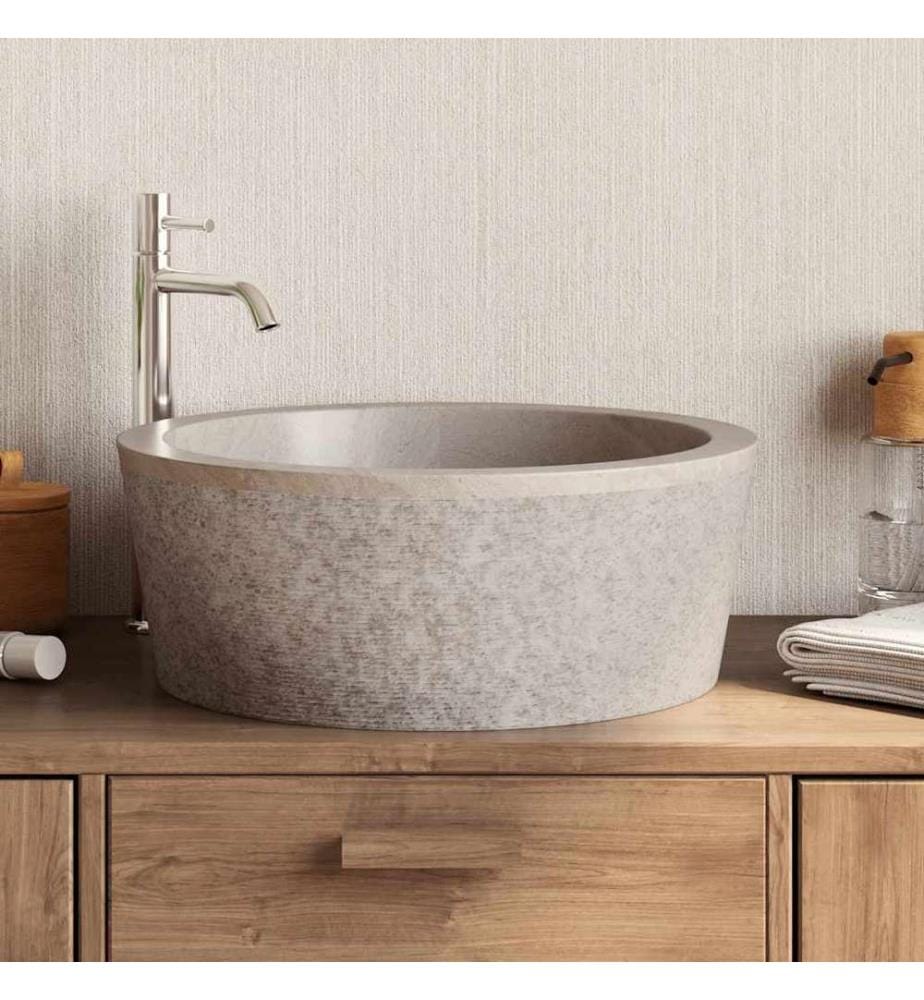 Lavabo Gris Ø40x15 cm Marbre