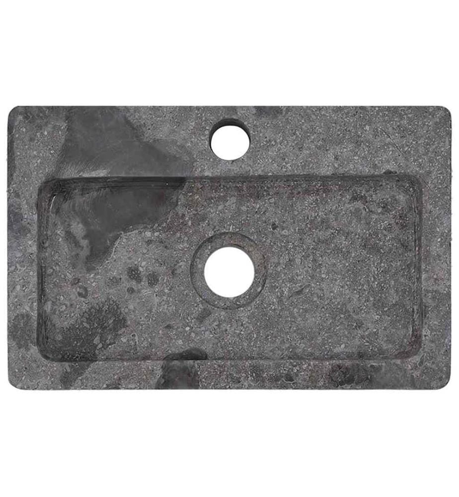 Lavabo mural gris 38x24x6,5 cm marbre