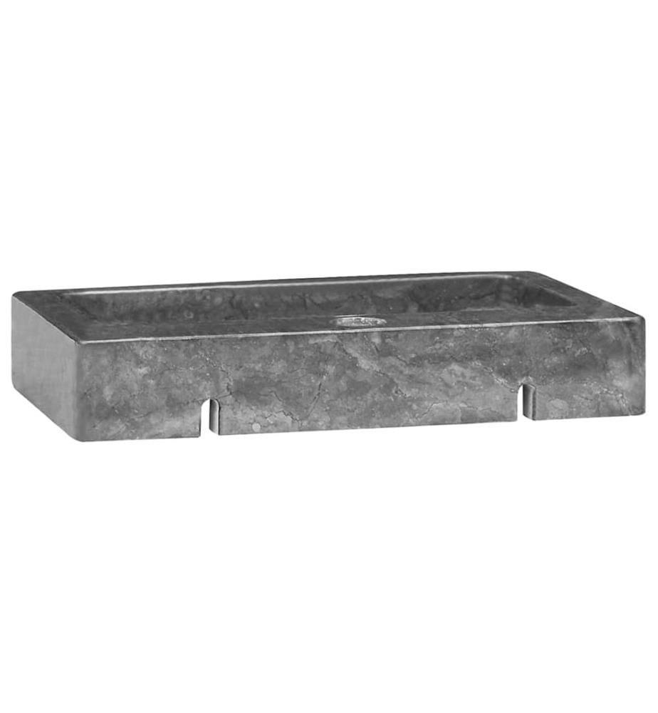 Lavabo mural gris 38x24x6,5 cm marbre