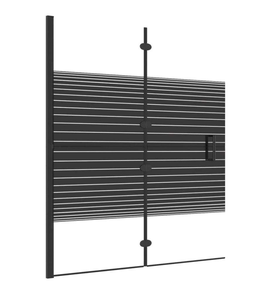 Faltbare Duschkabine ESG 120x140 cm Schwarz