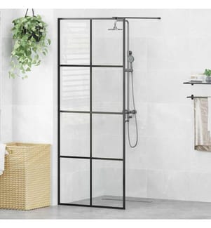 Duschwand für Begehbare Dusche mit Klarem ESG Glas 80x195 cm